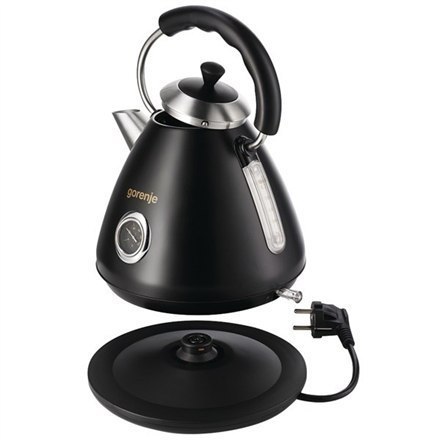 Czajnik Elektryczny Gorenje Kettle K17CLBK Electric, 2200 W, 1.7 L, Plastic and metal, Black, 360° rotational base Czajnik Elektryczny Gorenje Kettle K17CLBK Electric, 2200 W, 1.7 L, Plastic and metal, Black, 360° rotational base