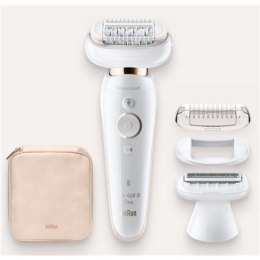 Braun Epilator SES9002 Epilator Silk-epil 9 Flex Operating time 40 min, Cordless, Number of speeds 2, White/Gold