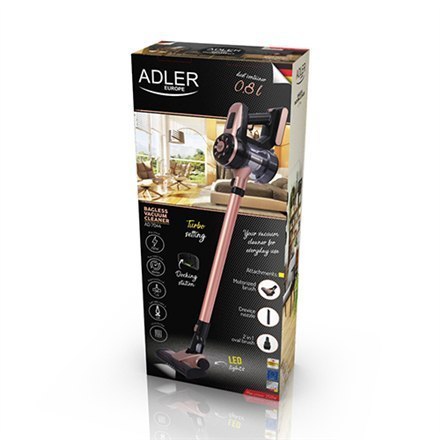 Adler Vacuum Cleaner AD 7044 Cordless operating, Handstick and Handheld, 22.2 V, Operating time (max) 40 min, Bronze Adler Vacuum Cleaner AD 7044 Cordless operating, Handstick and Handheld, 22.2 V, Operating time (max) 40 min, Bronze