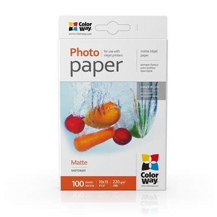 ColorWay PM2201004R Matte Photo Paper, White, 10 x 15 cm, 220 g/m² ColorWay PM2201004R Matte Photo Paper, White, 10 x 15 cm, 220 g/m²