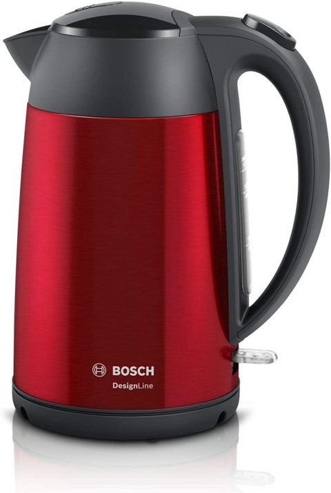 Czajnik Elektryczny Bosch Kettle DesignLine TWK3P424 Electric, 2400 W, 1.7 L, Stainless steel, 360° rotational base, Red Czajnik Elektryczny Bosch Kettle DesignLine TWK3P424 Electric, 2400 W, 1.7 L, Stainless steel, 360° rotational base, Red