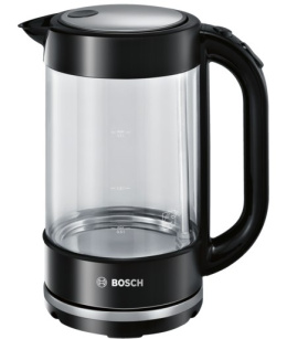 Czajnik Elektryczny Bosch Kettle TWK70B03 Electric, 2400 W, 1.7 L, Glass/Stainless steel, Transparent, 360° rotational base
