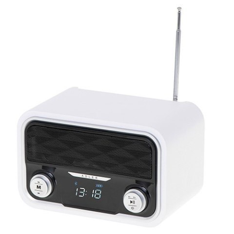 Adler Bluetooth Radio AD 1185 Display LCD, AUX in, White Adler Bluetooth Radio AD 1185 Display LCD, AUX in, White