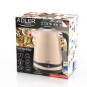 Adler Kettle AD 1295 Electric, 2200 W, 1.7 L, Stainless steel, 360° rotational base, Golden Adler Kettle AD 1295 Electric, 2200 W, 1.7 L, Stainless steel, 360° rotational base, Golden