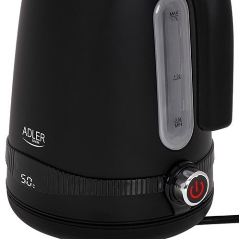 Adler Kettle AD 1295b Electric, 2200 W, 1.7 L, Stainless steel, 360° rotational base, Black Adler Kettle AD 1295b Electric, 2200 W, 1.7 L, Stainless steel, 360° rotational base, Black
