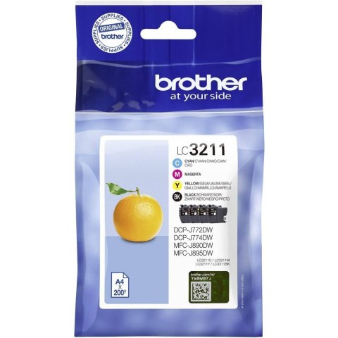 Brother Multipack LC3211VALDR Cartridge, Black, cyan, magenta, yellow Brother Multipack LC3211VALDR Cartridge, Black, cyan, magenta, yellow