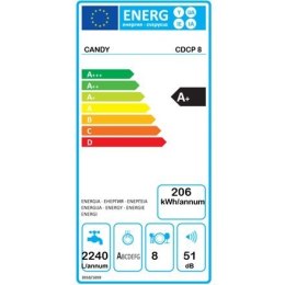 Zmywarka Candy Dishwasher CDCP 8 Free standing, Width 55 cm, Number of place settings 8, A+, White