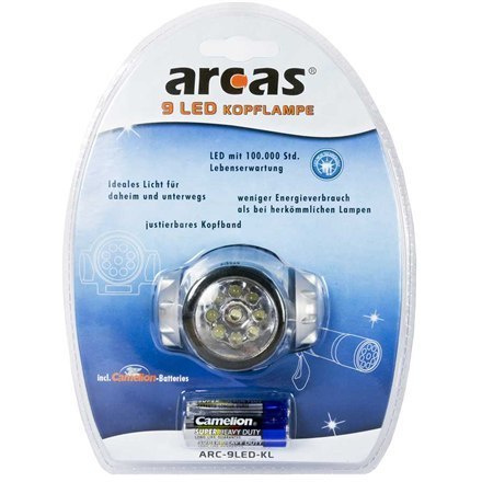 Arcas Headlight ARC9 9 LED, 4 lighting modes Arcas Headlight ARC9 9 LED, 4 lighting modes