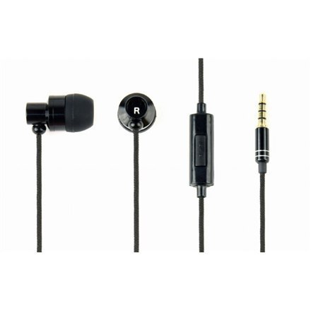 Gembird Metal earphones with microphone "Paris" 3.5 mm, Black, Built-in microphone Gembird Metal earphones with microphone "Paris" 3.5 mm, Black, Built-in microphone