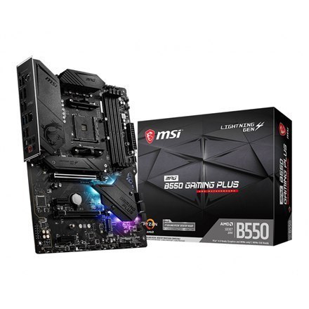 MSI MPG B550 GAMING PLUS Processor family AMD, Processor socket AM4, DDR4, Memory slots 4, Chipset AMD B, ATX MSI MPG B550 GAMING PLUS Processor family AMD, Processor socket AM4, DDR4, Memory slots 4, Chipset AMD B, ATX