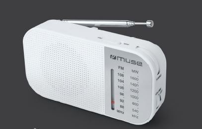 Muse M-025 RW Portable radio, White Muse M-025 RW Portable radio, White