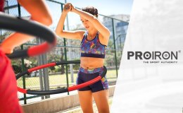 PROIRON Fitness Hula Hoop 1.8 kg, Black/Red, 73 - 98 cm wide, 8 sections