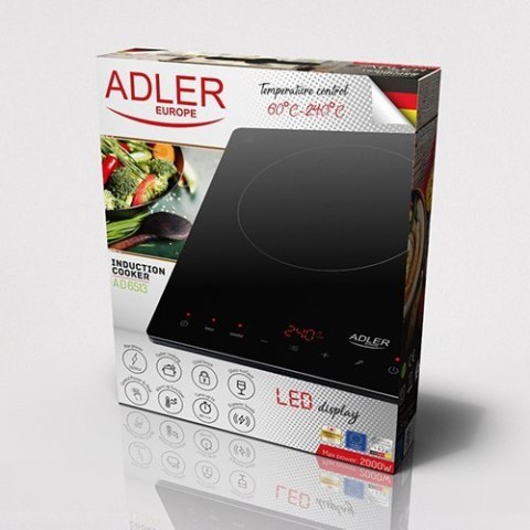 Adler Hob AD 6513 Number of burners/cooking zones 1, Induction, LCD Display, Black Adler Hob AD 6513 Number of burners/cooking zones 1, Induction, LCD Display, Black
