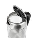 Adler Kettle AD 1247 NEW With electronic control, 1850 - 2200 W, 1.7 L, Stainless steel, glass, Stainless steel/Transparent, 360 Adler Kettle AD 1247 NEW With electronic control, 1850 - 2200 W, 1.7 L, Stainless steel, glass, Stainless steel/Transparent, 360