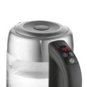 Adler Kettle AD 1247 NEW With electronic control, 1850 - 2200 W, 1.7 L, Stainless steel, glass, Stainless steel/Transparent, 360 Adler Kettle AD 1247 NEW With electronic control, 1850 - 2200 W, 1.7 L, Stainless steel, glass, Stainless steel/Transparent, 360