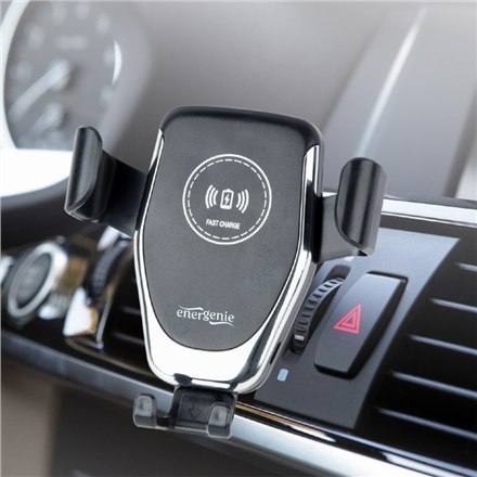 EnerGenie EG-TA-CHAV-QI10-01 77 g, Black, Car smartphone holder with wireless charger, Universal EnerGenie EG-TA-CHAV-QI10-01 77 g, Black, Car smartphone holder with wireless charger, Universal