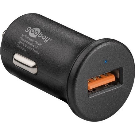 Goobay Quick Charge QC3.0 USB car fast charger USB 2.0 Female (Type A), Cigarette lighter Male Goobay Quick Charge QC3.0 USB car fast charger USB 2.0 Female (Type A), Cigarette lighter Male