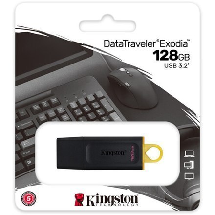 Kingston DataTraveler Exodia 128 GB, USB 3.2, Black Kingston DataTraveler Exodia 128 GB, USB 3.2, Black
