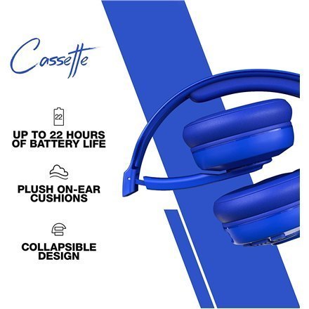 Skullcandy Cassette Wireless Over-Ear Headphone, Blue Skullcandy Cassette Wireless Over-Ear Headphone, Blue