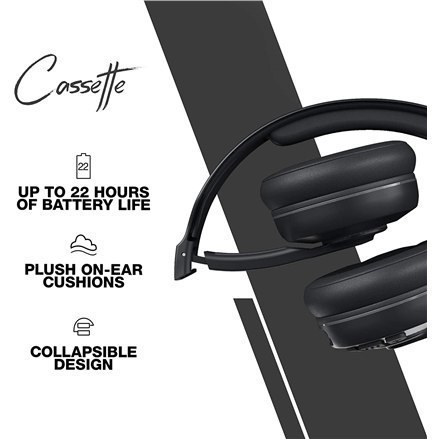 Skullcandy Wireless Headphones Cassette On-ear, Microphone, Wireless, Black Skullcandy Wireless Headphones Cassette On-ear, Microphone, Wireless, Black