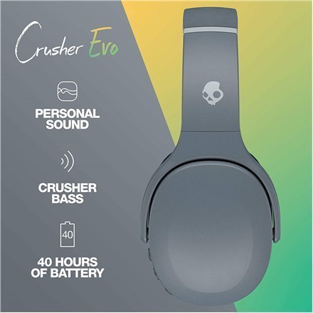 Skullcandy Wireless Headphones Crusher Evo Over-ear, Microphone, Wireless, Chill Grey Skullcandy Wireless Headphones Crusher Evo Over-ear, Microphone, Wireless, Chill Grey
