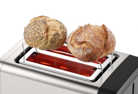 Bosch DesignLine Toaster TAT4P420 Power 970 W, Number of slots 2, Housing material Stainless Steel, Stainless steel/Black Bosch DesignLine Toaster TAT4P420 Power 970 W, Number of slots 2, Housing material Stainless Steel, Stainless steel/Black