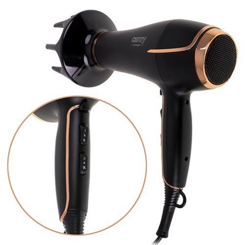 Camry Hair Dryer CR 2255 2200 W, Number of temperature settings 3, Diffuser nozzle, Black Camry Hair Dryer CR 2255 2200 W, Number of temperature settings 3, Diffuser nozzle, Black