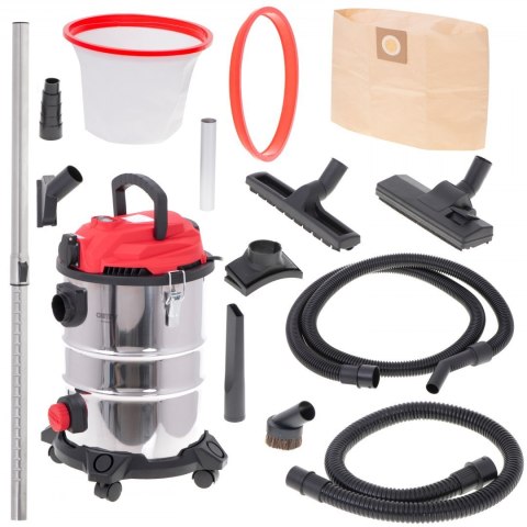 Camry Professional industrial Vacuum cleaner CR 7045 Bagged, Wet suction, Power 3400 W, Dust capacity 25 L, Red/Silver Camry Professional industrial Vacuum cleaner CR 7045 Bagged, Wet suction, Power 3400 W, Dust capacity 25 L, Red/Silver