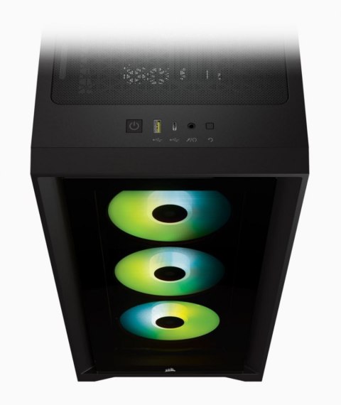 Corsair Tempered Glass Mid-Tower ATX Case iCUE 4000X RGB Side window, Mid-Tower, Black, Power supply included No, Steel, Temper Corsair Tempered Glass Mid-Tower ATX Case iCUE 4000X RGB Side window, Mid-Tower, Black, Power supply included No, Steel, Temper