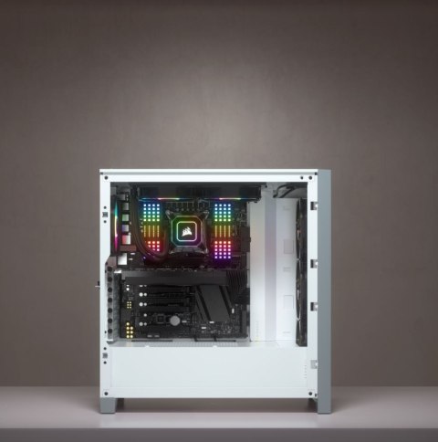 Corsair Tempered Glass Mid-Tower ATX Case iCUE 4000X RGB Side window, Mid-Tower, White, Power supply included No, Steel, Temper Corsair Tempered Glass Mid-Tower ATX Case iCUE 4000X RGB Side window, Mid-Tower, White, Power supply included No, Steel, Temper
