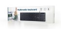 Gembird Multimedia Keyboard KB-MCH-04 USB Keyboard, Wired, US, Black Gembird Multimedia Keyboard KB-MCH-04 USB Keyboard, Wired, US, Black