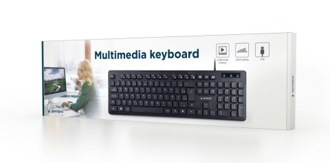 Gembird Multimedia Keyboard KB-MCH-04 USB Keyboard, Wired, US, Black Gembird Multimedia Keyboard KB-MCH-04 USB Keyboard, Wired, US, Black