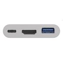 Goobay USB-C™ to HDMI/USB-C/USB-A 3.0 Multiport Adapter White Goobay USB-C™ to HDMI/USB-C/USB-A 3.0 Multiport Adapter White