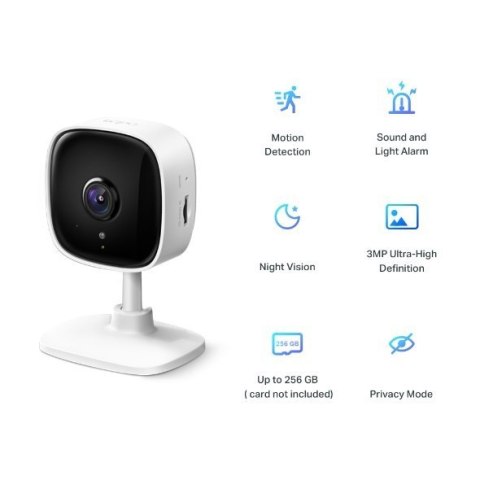 TP-LINK Home Security Wi-Fi Camera Tapo C110 Cube, 3 MP, 3.3mm/F/2.0, Privacy Mode, Sound and Light Alarm, Motion Detection and TP-LINK Home Security Wi-Fi Camera Tapo C110 Cube, 3 MP, 3.3mm/F/2.0, Privacy Mode, Sound and Light Alarm, Motion Detection and