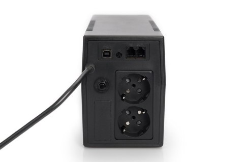 Digitus Line-Interactive UPS DN-170063, 600VA, 360W, 1x 12V/7Ah battery, 2x CEE 7/7 outlet, 2x RJ-11, 1x USB 2.0 type B, LED, Si Digitus Line-Interactive UPS DN-170063, 600VA, 360W, 1x 12V/7Ah battery, 2x CEE 7/7 outlet, 2x RJ-11, 1x USB 2.0 type B, LED, Si