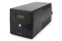Digitus Line-Interactive UPS DN-170074, 1000VA, 600W, 2x 12V/7Ah battery, 4x CEE 7/7 outlet, 2x RJ45, 1x USB 2.0 type B, 1x RS23 Digitus Line-Interactive UPS DN-170074, 1000VA, 600W, 2x 12V/7Ah battery, 4x CEE 7/7 outlet, 2x RJ45, 1x USB 2.0 type B, 1x RS23