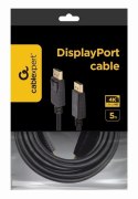 Gembird DisplayPort cable, 4K CC-DP2-5M Black, 5 m Gembird DisplayPort cable, 4K CC-DP2-5M Black, 5 m
