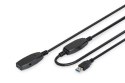 Digitus Extension cable DA-73105 10 m, Black Digitus Extension cable DA-73105 10 m, Black