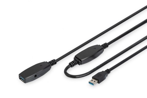 Digitus Extension cable DA-73105 10 m, Black Digitus Extension cable DA-73105 10 m, Black