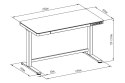 Digitus Electric Height Adjustable Desk, 72 - 121 cm, Maximum load weight 50 kg, Metal, White Digitus Electric Height Adjustable Desk, 72 - 121 cm, Maximum load weight 50 kg, Metal, White