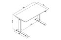 Digitus Electric height adjustable desk, 73 - 123 cm, Maximum load weight 50 kg, Metal, White Digitus Electric height adjustable desk, 73 - 123 cm, Maximum load weight 50 kg, Metal, White