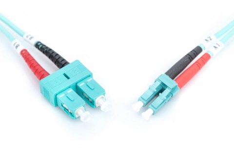 Digitus FO Patch Cord, Duplex, LC to SC MM OM3 50/125 µ, 3 m Digitus FO Patch Cord, Duplex, LC to SC MM OM3 50/125 µ, 3 m
