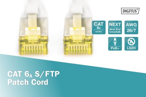 Digitus Patch Cord CAT 6A S-FTP, Cu, LSZH AWG 26/7, 1 m Digitus Patch Cord CAT 6A S-FTP, Cu, LSZH AWG 26/7, 1 m