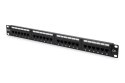 Digitus Patch Panel DN-91624U Black, 48.2 x 4.4 x 10.9 cm, Category: CAT 6; Ports: 24 x RJ45; Retention strength: 7.7 kg; Insert Digitus Patch Panel DN-91624U Black, 48.2 x 4.4 x 10.9 cm, Category: CAT 6; Ports: 24 x RJ45; Retention strength: 7.7 kg; Insert