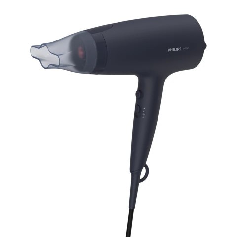 Philips Hair Dryer BHD360/20 2100 W, Number of temperature settings 6, Ionic function, Diffuser nozzle, Black/Blue Philips Hair Dryer BHD360/20 2100 W, Number of temperature settings 6, Ionic function, Diffuser nozzle, Black/Blue