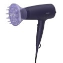 Philips Hair Dryer BHD360/20 2100 W, Number of temperature settings 6, Ionic function, Diffuser nozzle, Black/Blue Philips Hair Dryer BHD360/20 2100 W, Number of temperature settings 6, Ionic function, Diffuser nozzle, Black/Blue
