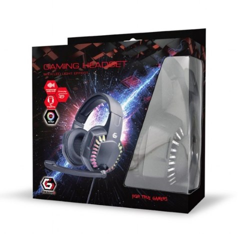 Gembird Microphone, Built-in microphone, Black, Wired, Gaming headset with LED light effect, GHS-06 Gembird Microphone, Built-in microphone, Black, Wired, Gaming headset with LED light effect, GHS-06