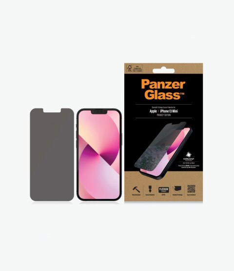 PanzerGlass Apple, iPhone 13 Mini, Tempered glass, Black, Privacy Screen Protector PanzerGlass Apple, iPhone 13 Mini, Tempered glass, Black, Privacy Screen Protector