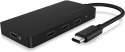 Raidsonic 4-port hub with USB Type-C interface and PD port IB-HUB1429-CPD Black Raidsonic 4-port hub with USB Type-C interface and PD port IB-HUB1429-CPD Black