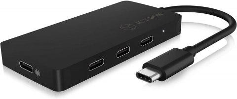 Raidsonic 4-port hub with USB Type-C interface and PD port IB-HUB1429-CPD Black Raidsonic 4-port hub with USB Type-C interface and PD port IB-HUB1429-CPD Black